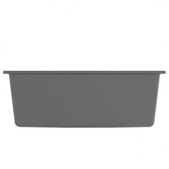 Küchenspüle mit Überlauf Grau Granit