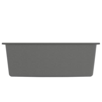 Küchenspüle mit Überlauf Grau Granit