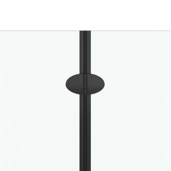 Badewannenaufsatz 2-fach Faltbar ESG 120x68x130 cm Schwarz