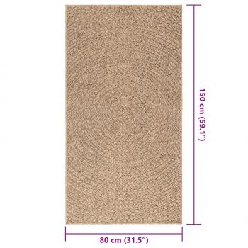 Teppich 80x150 cm Jute-Optik Innen und Außen