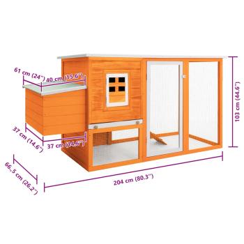 Hühnerstall mit 1 Legenest Holz  