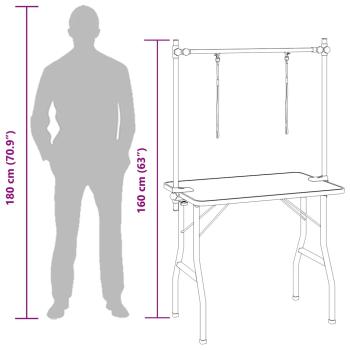 Trimmtisch Schertisch mit 2 Schlingen für Hunde Katzen Klappbar  