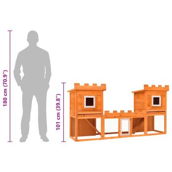Großer Kaninchenstall Kleintierkäfig Doppelhaus