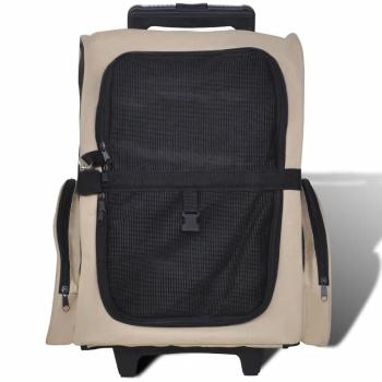 Trolley für Haustiere 3-in-1 Faltbar Sandfarben