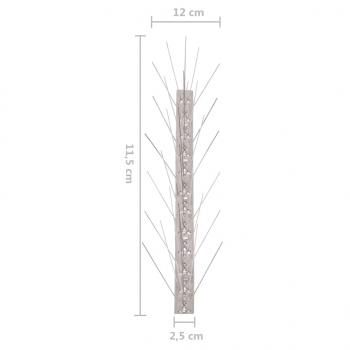 6-tlg. Vogelabwehr-Spikes-Set 3 m Edelstahl 5-reihig