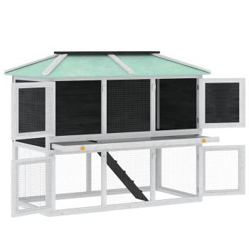 Kleintier-/Kaninchenstall 2 Etagen Holz  