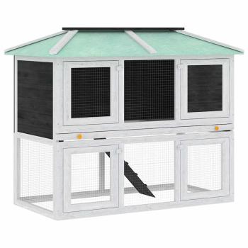 Kleintier-/Kaninchenstall 2 Etagen Holz  