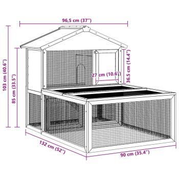 Kleintier-/Kaninchenstall Holz  