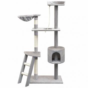ARDEBO.de - Katzen-Kratzbaum 150 cm Grau