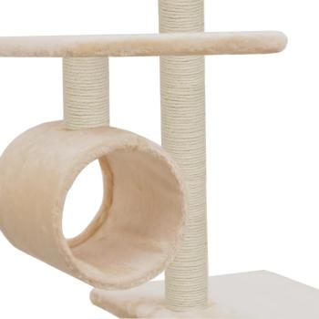 Katzen-Kratzbaum mit Sisal-Kratzsäulen 260 cm Beige