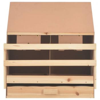Legenest für Hühner 2 Fächer 63x40x65 cm Massivholz Kiefer