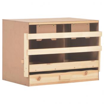 Legenest für Hühner 2 Fächer 63x40x45 cm Massivholz Kiefer