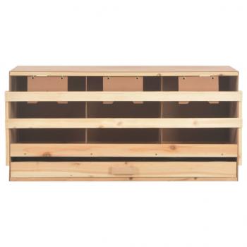 Legenest für Hühner 3 Fächer 96x40x45 cm Massivholz Kiefer