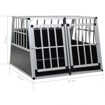 Hundetransportbox mit Doppeltür 94 x 88 x 69 cm