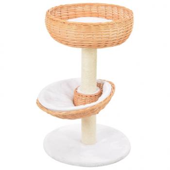 ARDEBO.de - Katzen-Kratzbaum Sisal Natürliches Weidenholz