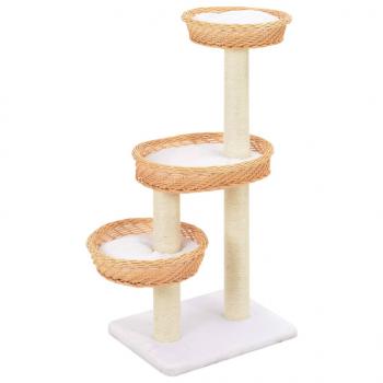 ARDEBO.de - Katzen-Kratzbaum Sisal Natürliches Weidenholz