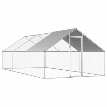 Outdoor-Hühnerkäfig 2,75x6x1,92 m Verzinkter Stahl  