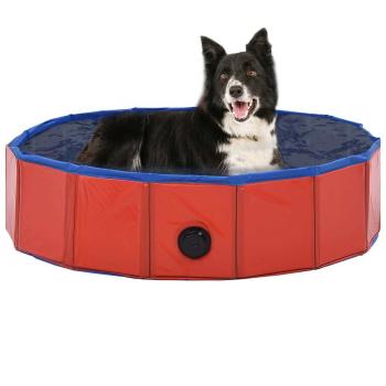 Hundepool Faltbar Rot 80×20 cm PVC