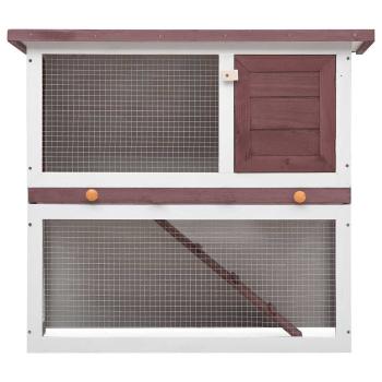 Kaninchenstall 1 Tür Braun Holz