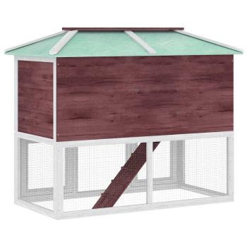 Kleintier-/Kaninchenstall 2 Etagen Braun Holz