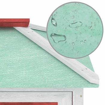 Kleintier-/Kaninchenstall 2 Etagen Rot Holz