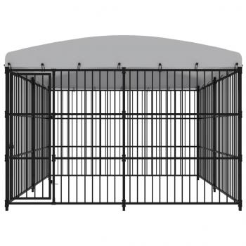 Outdoor-Hundezwinger mit Überdachung 300x300x210 cm
