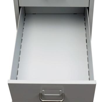 Registerschrank mit 5 Schubladen Grau 68,5 cm Stahl