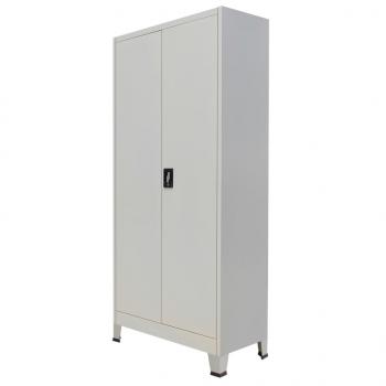 ARDEBO.de - Büroschrank mit 2 Türen Stahl 90x40x180 cm Grau