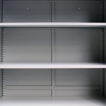 Büroschrank mit 2 Türen Stahl 90x40x180 cm Grau