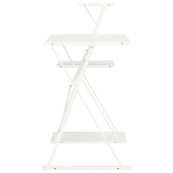 Schreibtisch mit Regal Weiß 116×50×93 cm