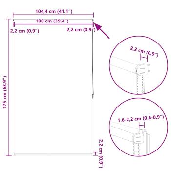 Verdunkelungsrollo Verdunklungsrollo 100 x 175 cm schwarz