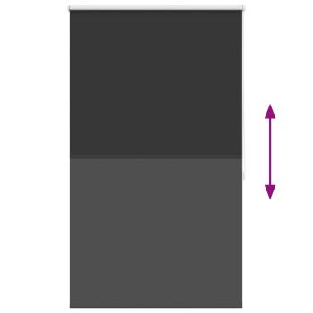 Verdunkelungsrollo 124,4 x 175 cm, Stoffbreite 120 cm, schwarz