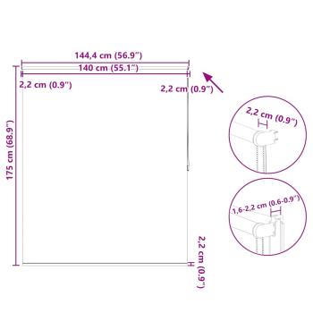 Verdunkelungsrollo Verdunklungsrollo 140 x 175 cm beige