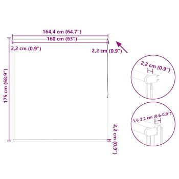 Verdunkelungsrollo 160 x 175 cm creme