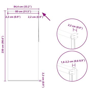 Verdunkelungsrollo  80 x 230 cm