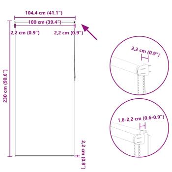 Verdunkelungsrollo 100 x 230 cm rot