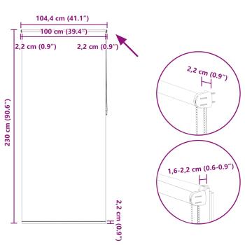 Verdunkelungsrollo Verdunklungsrollo 100 x 230 cm schwarz