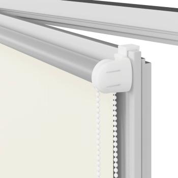 Verdunkelungsrollo 124,4 x 230 cm, Stoffbreite 120 cm, Gebrochen Weiß
