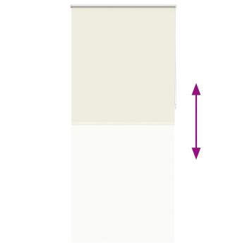 Verdunkelungsrollo 124,4 x 230 cm, Stoffbreite 120 cm, Gebrochen Weiß