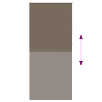 Verdunkelungsrollo 124,4 x 230 cm, Stoffbreite 120 cm, Kaffeebraun