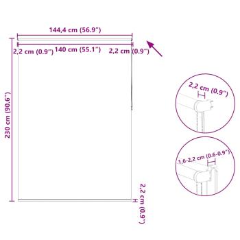 Verdunkelungsrollo  140 x 230 cm beige