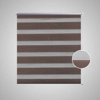 Zebra-Rollo 80,9 x 150 cm, Stoffbreite 76,7 cm, Kaffeebraun
