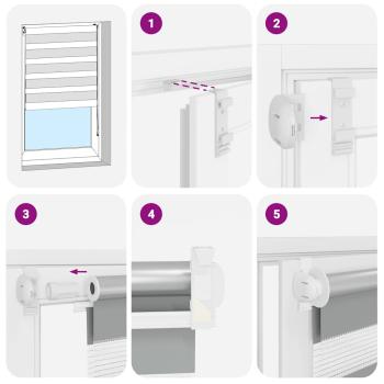 Doppelrollo 80 x 175 cm coffee
