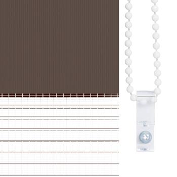 Zebra-Rollo 80,9 x 175 cm, Stoffbreite 76,7 cm, Kaffeebraun