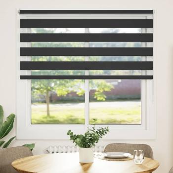 Doppelrollo Seitenzug 120 x 175 cm schwarz