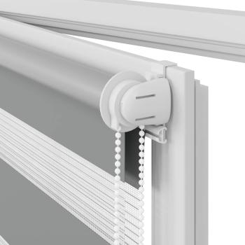 Zebra-Rollo 120,9 x 230 cm, Stoffbreite 116,7 cm, grau