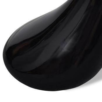 Couchtisch mit Runder Glasplatte Hochglanz Schwarz 
