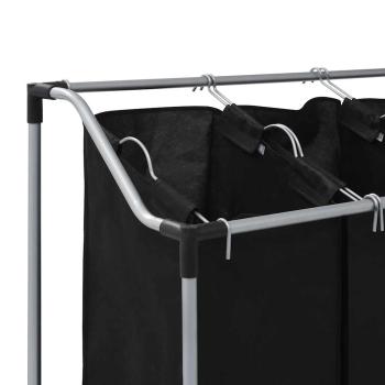 4 Fächer Schwarz Wäschesortierer