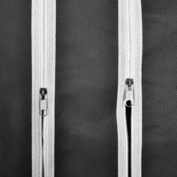 Stoffschrank mit Fächern Kleiderstangen 45×150×176 cm Schwarz  