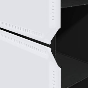 Modularer Schrank mit 9 Fächern 37×115×150 cm Schwarz und Weiß 